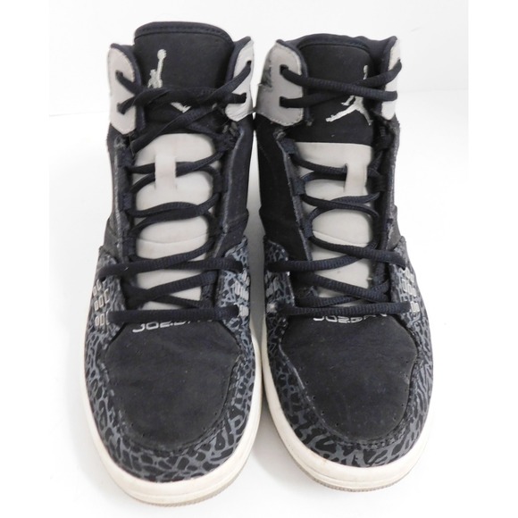 Jordan 1 Flight Black Gray Elephant‎ 372704-055 sz 7.5 M